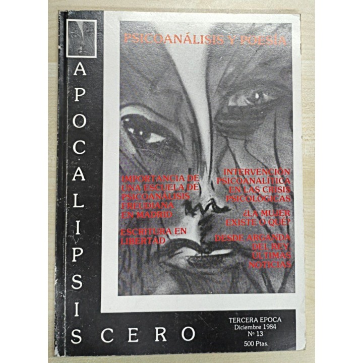 APOCALIPSIS CERO. PSICOANALISIS Y POESIA