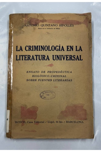LA CRIMINOLOGÍA EN LA LITERATURA UNIVERSAL