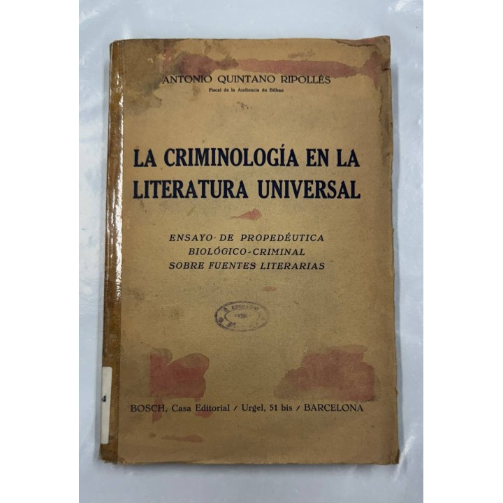 LA CRIMINOLOGÍA EN LA LITERATURA UNIVERSAL