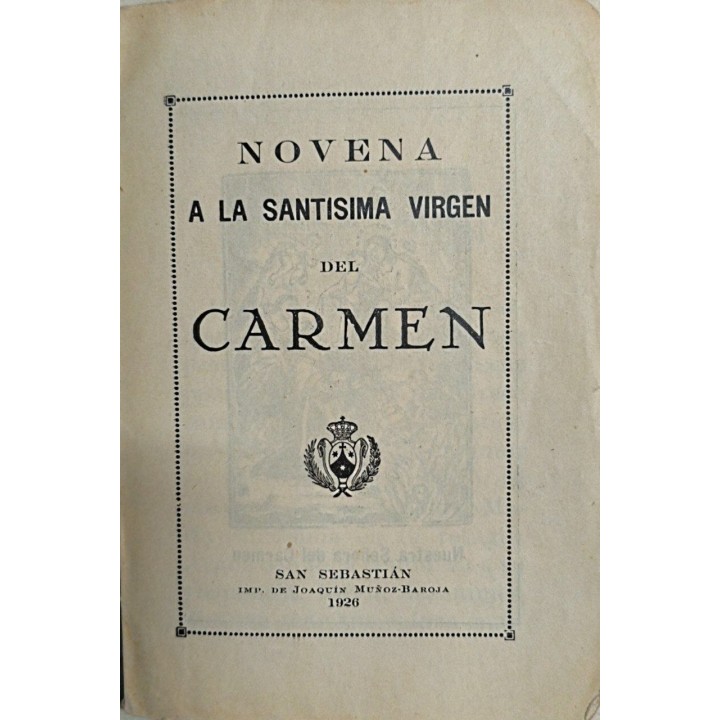 Novena a la Santisima Virgen del Carmen