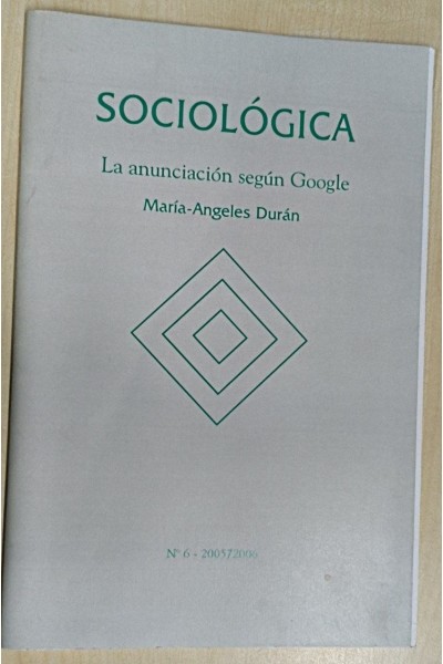 SOCIOLOGICA. La anunciacion segun Google