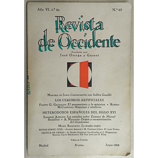 REVISTA DE OCCIDENTE Numero 63