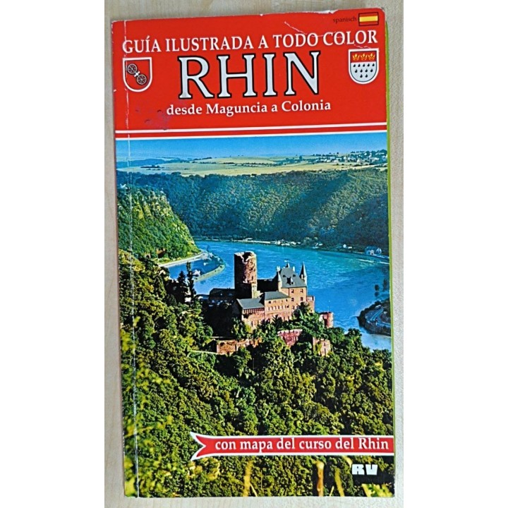 El Rhin desde Maguncia a Colonia con mapa del curso de Rhin