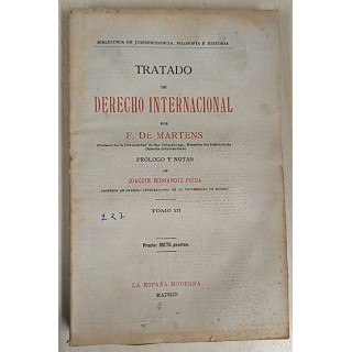 TRATADO DE DERECHO INTERNACIONAL Tomo III