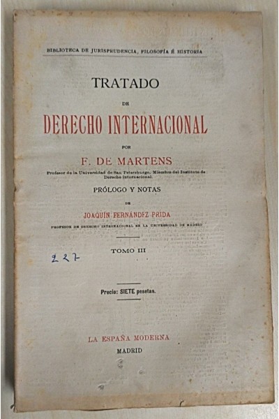 TRATADO DE DERECHO INTERNACIONAL Tomo III