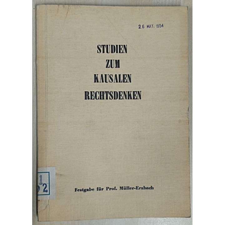 Studien zum kausalen Rechtsdenken