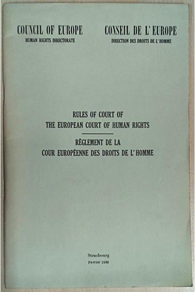 RULES OF COURT OF THE EUROPEAN COURT OF HUMAN RIGHTS