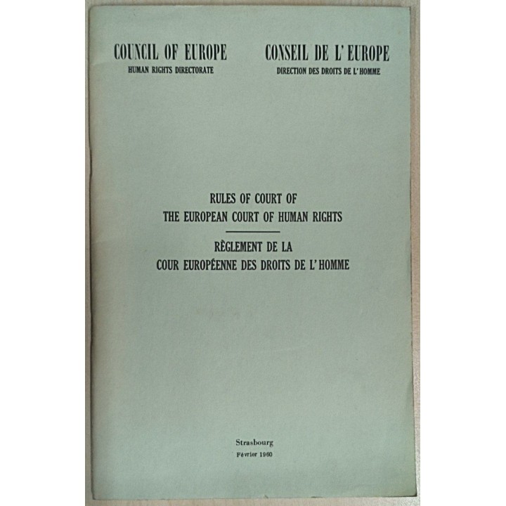 RULES OF COURT OF THE EUROPEAN COURT OF HUMAN RIGHTS
