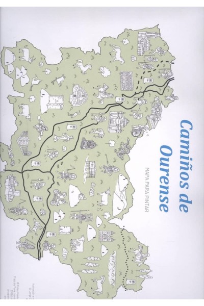 (G).CAMIÑOS DE OURENSE:MAPA PARA PINTAR