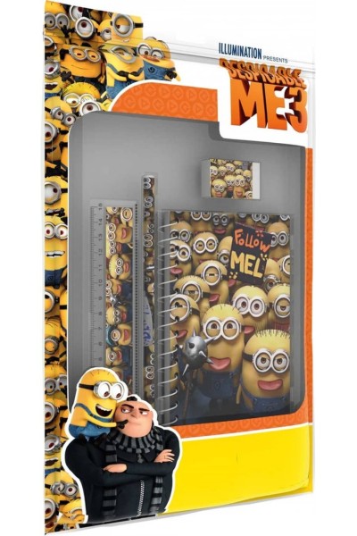 DISNEY MINIONS ME3 FUN SET WITH NOTEBOOK
