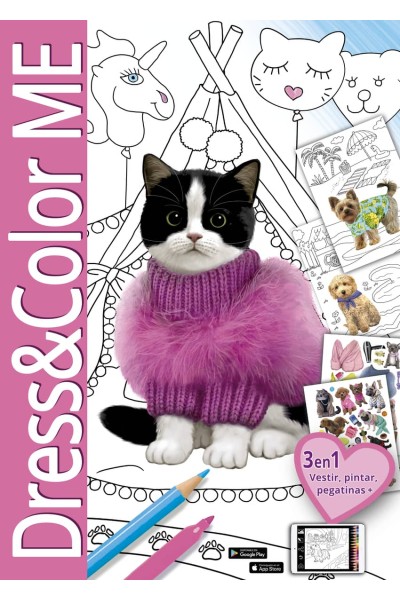 ANIMALES (DRESS & COLOR ME A4)