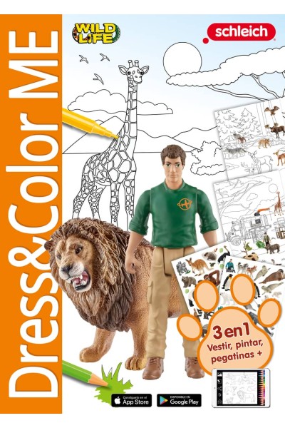 SCHLEICH WILD LIFE (DRESS & COLOR ME A4)