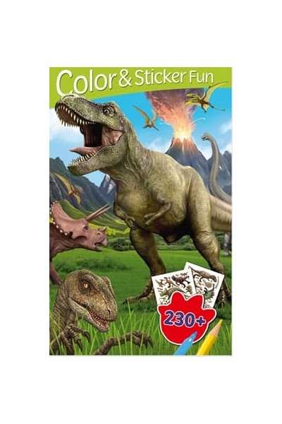 DINOSAURIOS (3D LENTICULAR) ("COLOR & STICKER FUN")