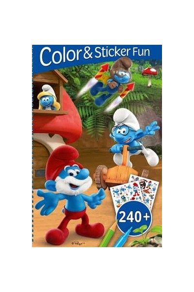 LOS PITUFOS (3D LENTICULAR) ("COLOR & STICKER FUN")