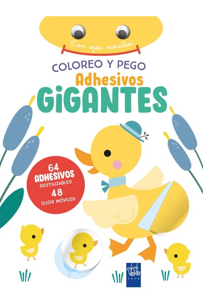 COLOREO Y PEGO ADHESIVOS GIGANTES. PATO