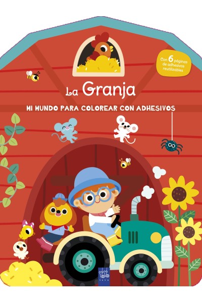 MI MUNDO PARA COLOREAR CON ADHESIVOS. LA GRANJA
