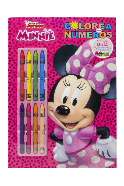 MINNIE. COLOREA POR NÚMEROS CON CERAS