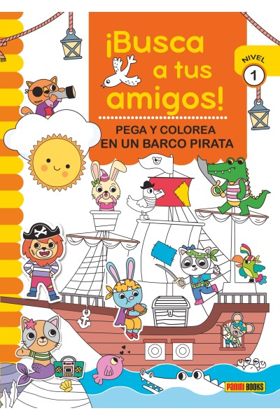 BUSCA AMIGOS BARCO PIRATA PEGA COLOR N1