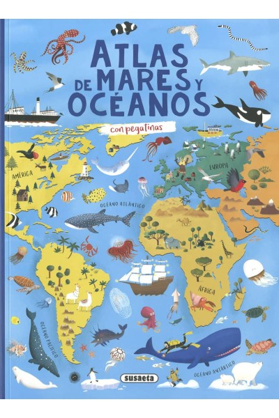 ATLAS DE MARES Y OCÉANOS CON PEGATINAS