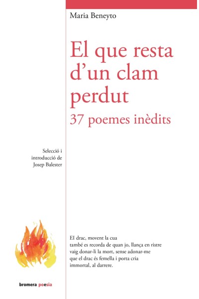 EL QUE RESTA D'UN CLAM PERDUT. 37 POEMES INÈDITS