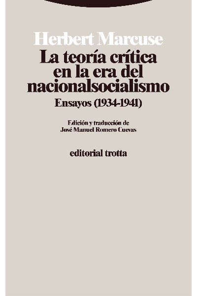 LA TEORÍA CRÍTICA EN LA ERA DEL NACIONALSOCIALISMO