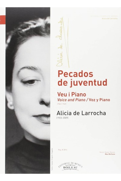 PECADOS DE JUVENTUD. VOZ Y PIANO