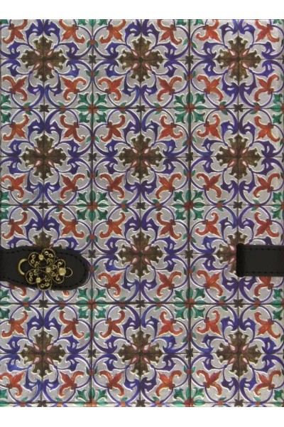 CUADERNOS AZULEJOS PORTUGAL ROJO AZUL BROCHE
