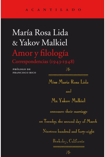 AMOR Y FILOLOGIA CORRESPONDENCIA 1943-1948