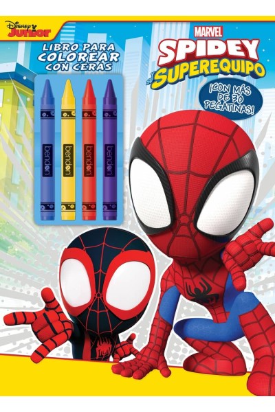 SPIDEY Y SU SUPEREQUIPO. LIBRO PARA COLOREAR CON CERAS
