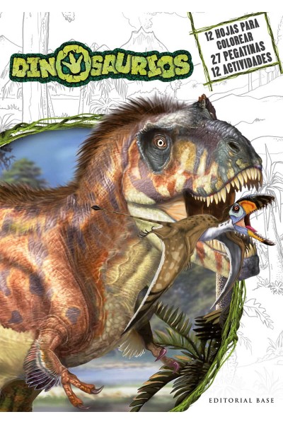 DINOSAURIOS - ACTIVIDADES PARA COLOREAR CON PEGATINAS