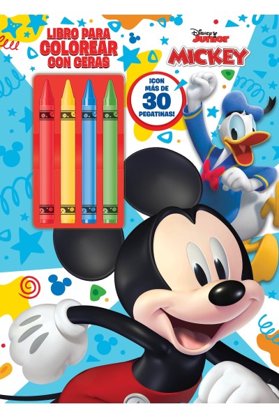 MICKEY. LIBRO PARA COLOREAR CON CERAS