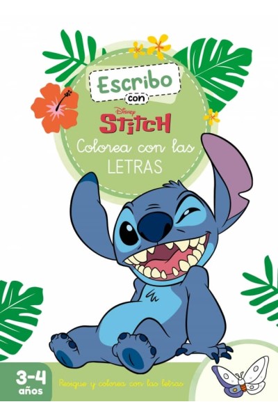 ESCRIBO CON STITCH. COLOREA CON LAS LETR