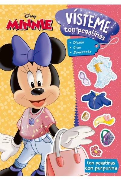 MINNIE. VÍSTEME CON PEGATINAS 2