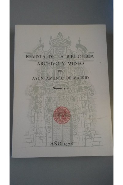 REVISTA DE LA BIBLIOTECA, ARCHIVO Y MUSEO. Año 1978, Núm.3/4