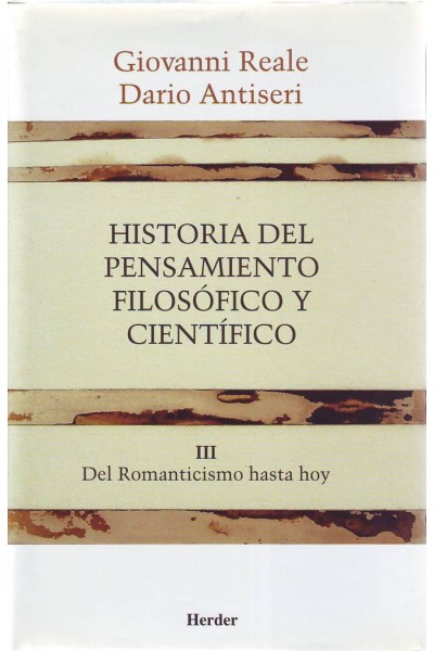 HISTORIA DEL PENSAMIENTO FILOSOFICO Y CIENTIFICO III