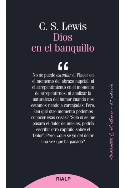DIOS EN EL BANQUILLO