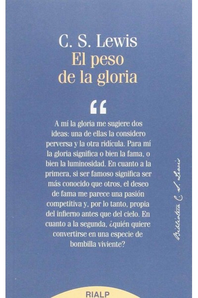 EL PESO DE LA GLORIA