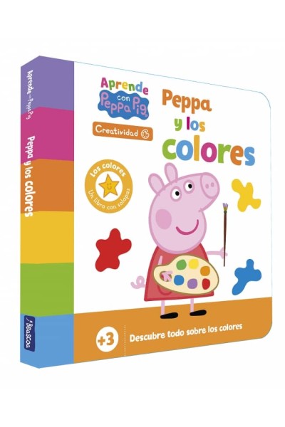PEPPA PIG. LIBRO DE CARTÓN - APRENDE CREATIVIDAD CON PEPPA PIG. PEPPA Y LOS COLORES (+3 AÑOS)