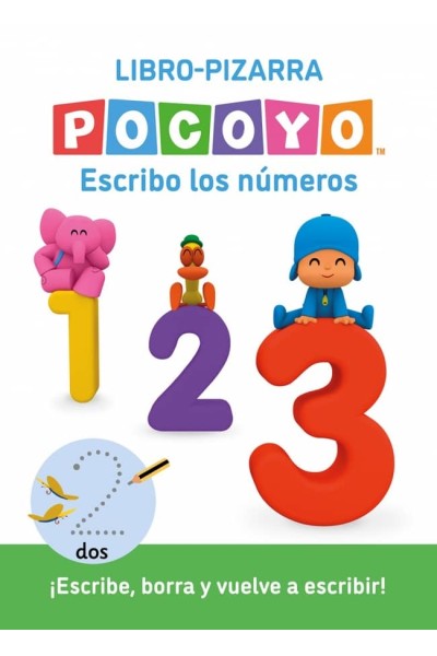 POCOYÓ. LECTOESCRITURA - ESCRIBO LOS NÚMEROS. (LIBRO-PIZARRA)