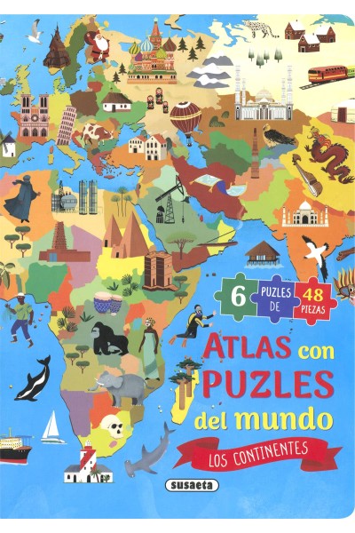 ATLAS PUZLE DEL MUNDO. LOS CONTINENTES