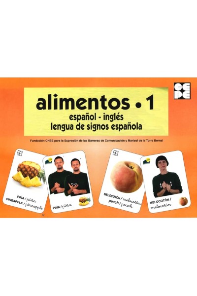 ALIMENTOS 1 BARAJA ESPAÑOL INGLÉS LENGUA DE SIGNOS