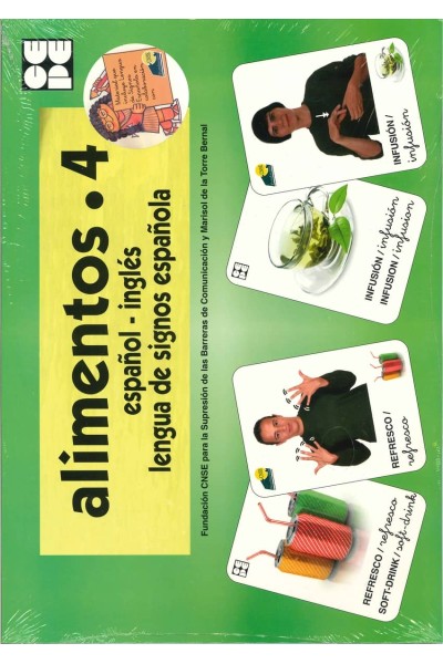 ALIMENTOS 4 BARAJA ESPAÑOL-INGLÉS LENGUA DE SIGNOS