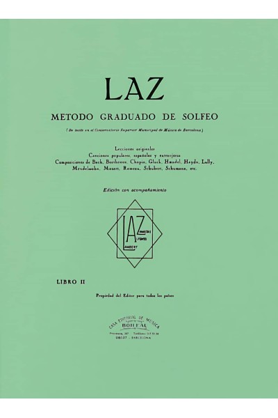 LAZ:MÉTODO DE SOLFEO 2º ACOMPAÑAMIENTO