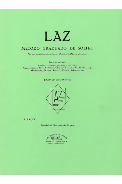 LAZ:MÉTODO DE SOLFEO 5º ACOMPAÑAMIENTO