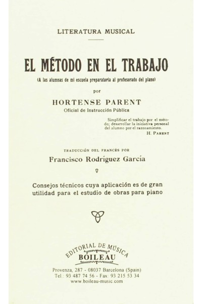 EL MÉTODO EN EL TRABAJO