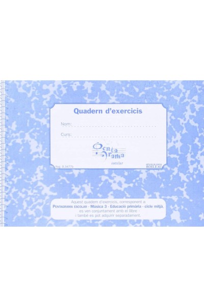 PENTAGRAMA ESCOLAR: QUADERN EXERCICIS 3º CURSO