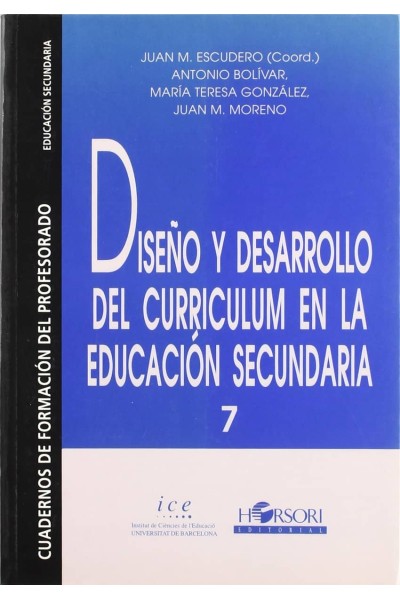 DISEÑO Y DESARROLLO DEL CURRICULUM EN LA EDUCACION SECUNDARIA