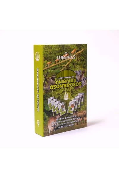 ENCICLOPEDIA DE ANIMALES ASOMBROSOS (ESTUCHE CON 32 CARTAS)