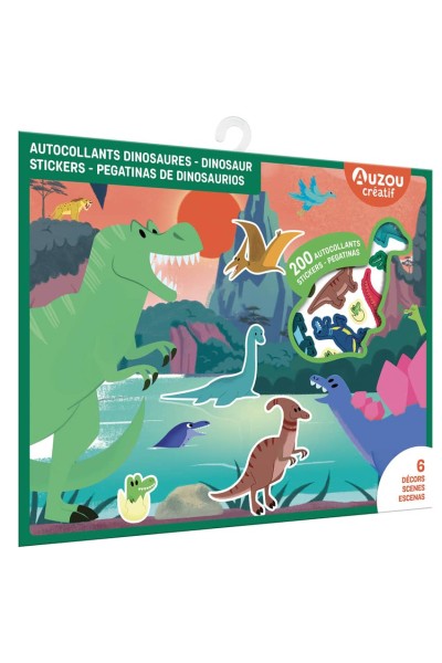 PEGATINAS DE DINOSAURIOS. ESTUCHE DE ARTISTA