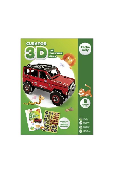 CUENTOS PARA IMAGINAR Y CONSTRUIR 3D COCHE RALLY